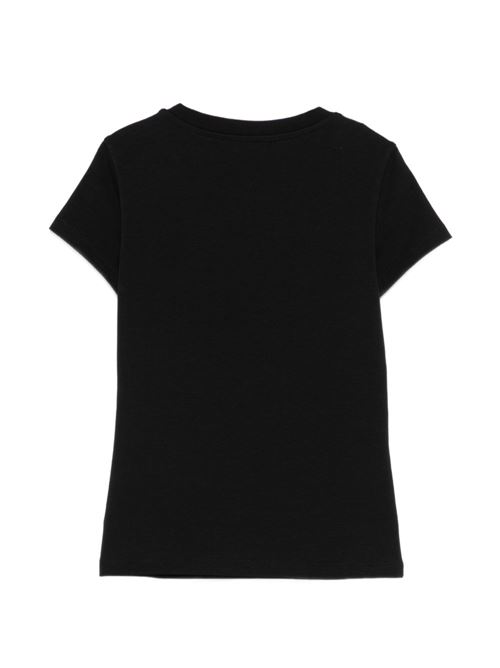 T-shirt bambina Balmain nera con logo piccolo BALMAIN Kids | BY8C61Z3277930BC